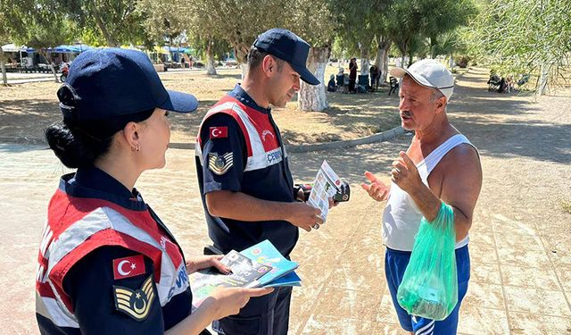 Aydın’da  jandarma ekipleri vatandaşları uyardı