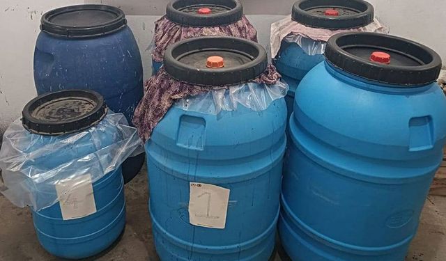 İncirliova’da 520 litre kaçak şarap ele geçirildi