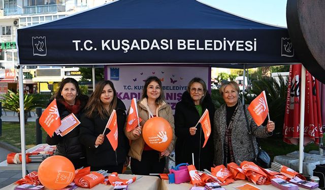 Kuşadası Belediyesi’nden kadına yönelik şiddete karşı farkındalık etkinliği