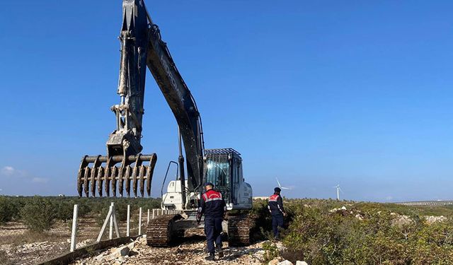 Didim'de hazine arazisinde izinsiz yer açan kişi yakalandı