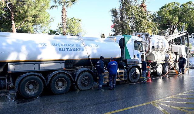 Kuşadası Belediyesi şiddetli yağışlara karşı teyakkuzda