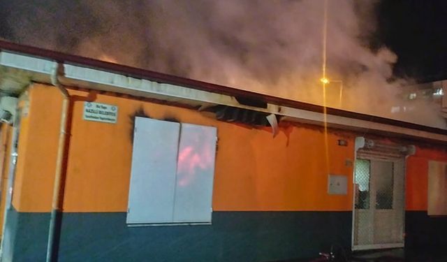 Nazilli’de okul kantininde yangın