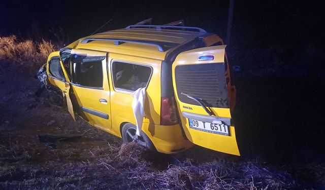 Aydınlı taksici kaza yaptı: 1 ölü, 8 yaralı