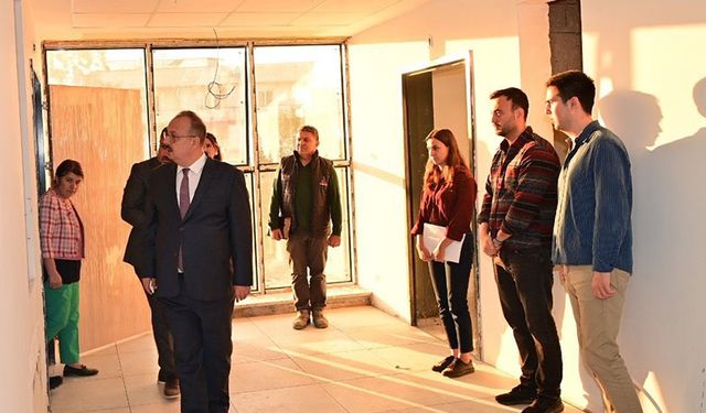Vali Canbolat, Huzurevi ve Rehabilitasyon Merkezi inşaatında incelemelerde bulundu