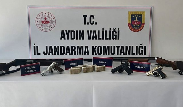 Didim’de ruhsatsız silah operasyonu