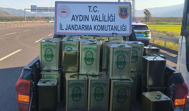 Nazilli’de şüpheli araçtan sahte yağ ele geçirildi