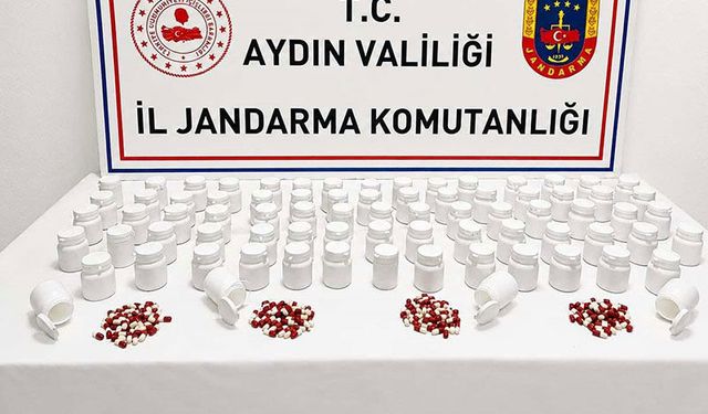 Aydın’da operasyon: Binlerce hap ele geçirildi