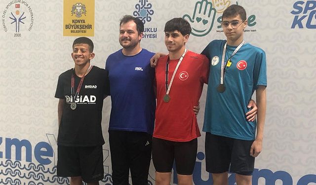 Aydınlı özel sporcular Konya'dan madalyalarla döndü