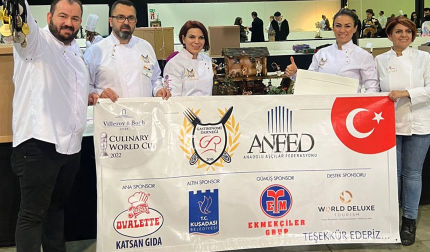 Kuşadası Belediyesi sponsorluğunda uluslararası gastronomi başarısı