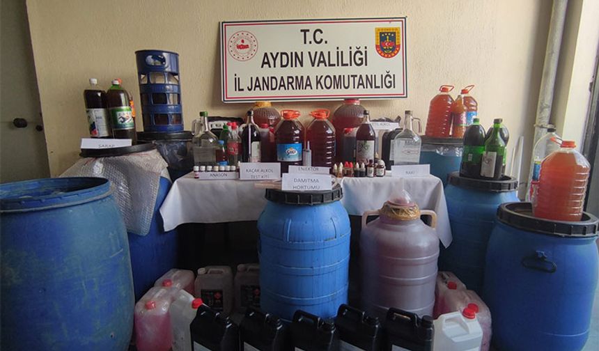 Nazilli’de bin 740 litre kaçak içki ele geçirildi
