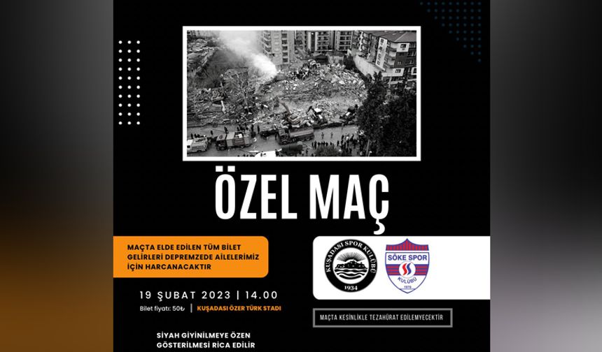 Aydın’ın en anlamlı maçı Pazar günü