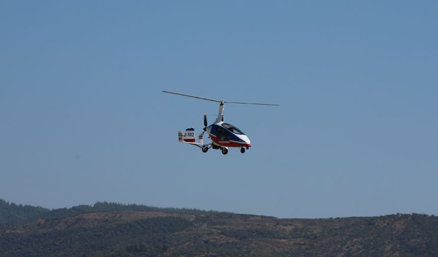 Jandarma, aydın semalarında cayrokopterle denetim yapıyor