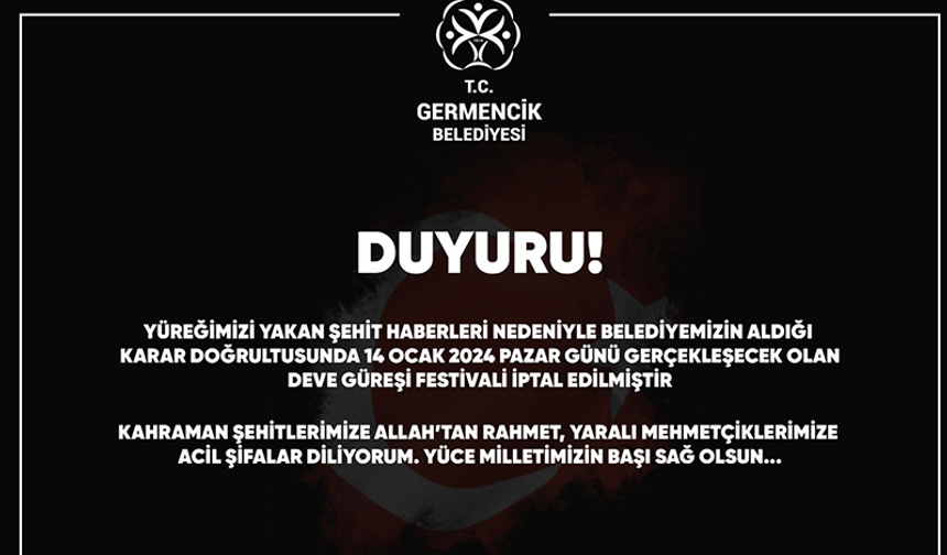 Germencik’te Deve Güreşi Festivali iptal edildi