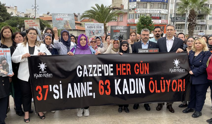 Aydın'da AK Parti'li kadınlar Gazzeli anneler için toplandı