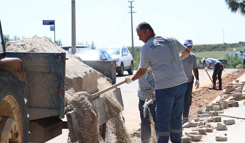 Didim’de yol yapım çalışmaları tüm hızıyla sürüyor