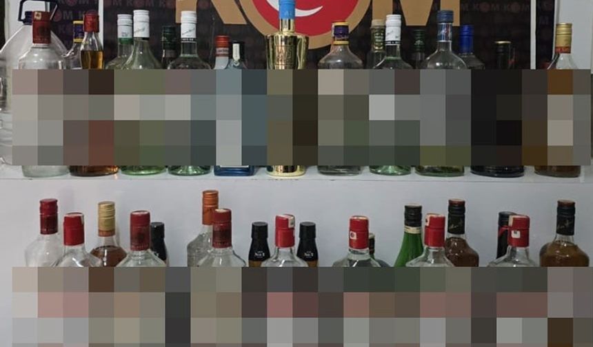 Didim’de kaçak içki operasyonu