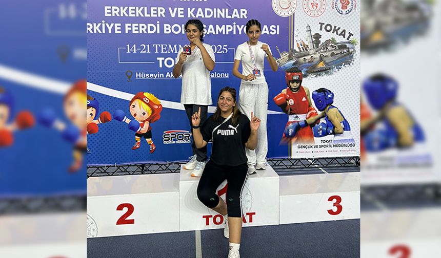 Aydınlı minik boksörler Tokat'ta gurur yaşattı