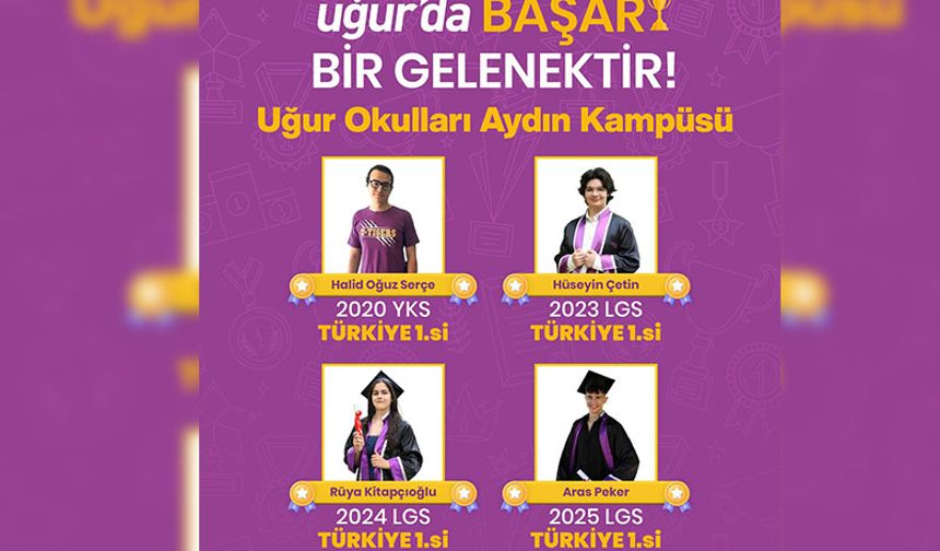 Aydın Uğur Okulları'nda başarı bir gelenektir
