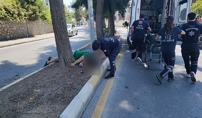 Kuşadası’nda motosiklet ağaca çarptı: 1 ağır yaralı