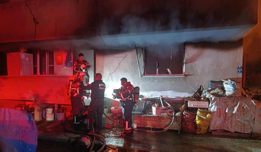 Aydın'da sobadan yangın çıktı