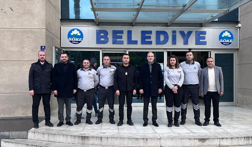 Söke Belediyesi güvenlik görevlileri Hak-İş’e üye oldu