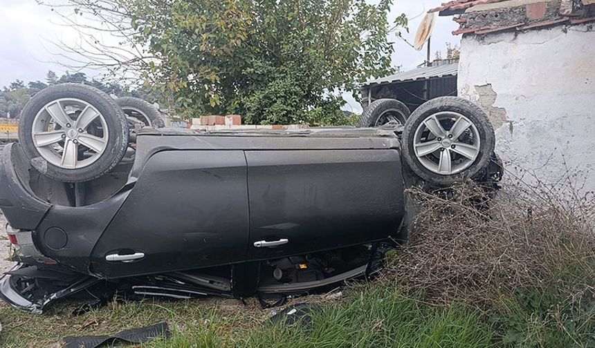 Söke’de otomobil takla attı: 1 yaralı