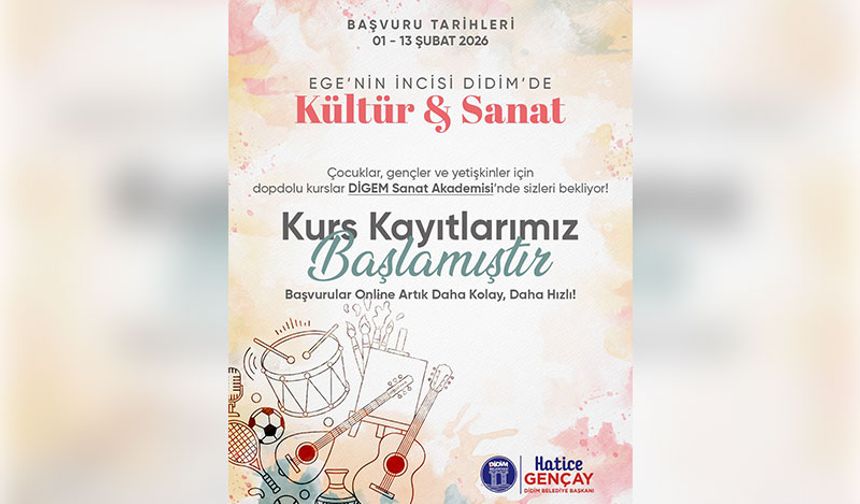 Didim’de kültür ve sanat kursları başlıyor