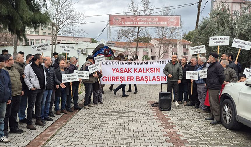 Aydın’da develi protesto