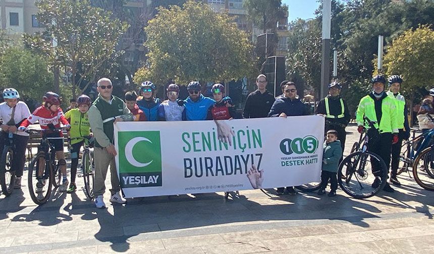 Yeşilay Haftası bisiklet turu ile kutladı