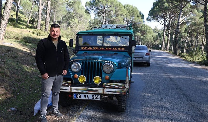 Eski yeşil cipler Aydın dağlarının vazgeçilmezi oldu