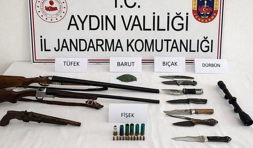Aydın’da ruhsatsız silah operasyonu