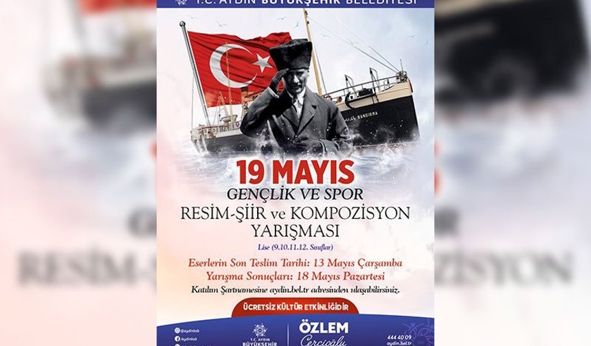 Büyükşehir'den 19 Mayıs temalı şiir ve kompozisyon yarışması