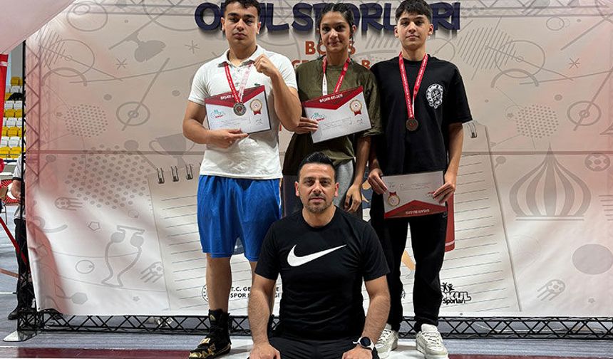 Aydınlı sporcular, şampiyonadan 3 madalya ile döndü