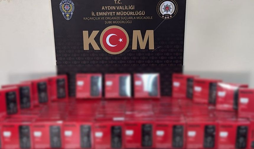 Aydın'da kaçak telefon operasyonu