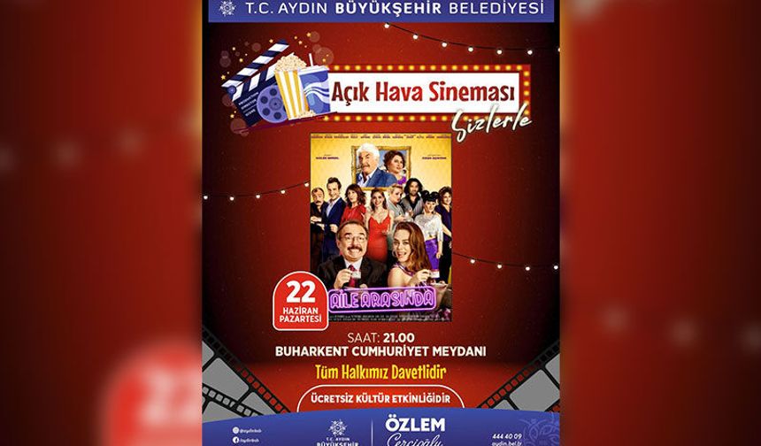 Aydınlılar açık hava sinemasıyla buluşacak