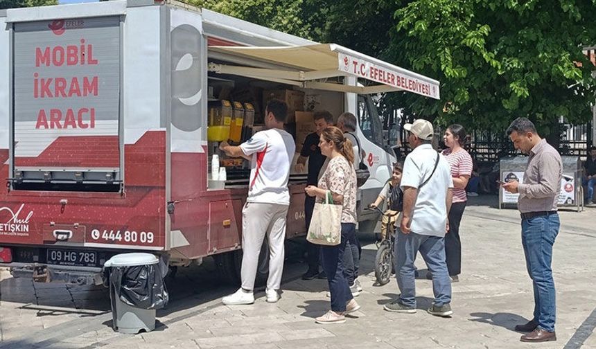Efeler Belediyesi'nden öğrencilere serinleten destek