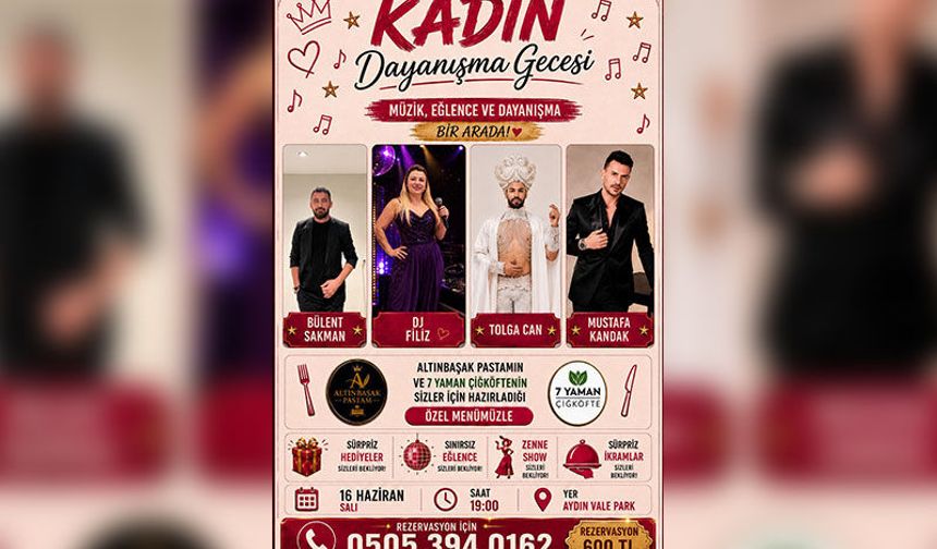 Aydınlı kadınlar dayanışma gecesinde bir araya geliyor
