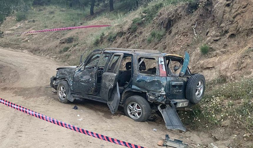 Cip, takla atıp uçuruma yuvarlandı: 1 ölü, 2 yaralı
