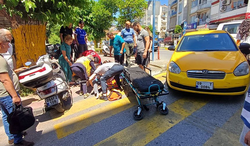 Aydın’da taksi yayaya çarptı
