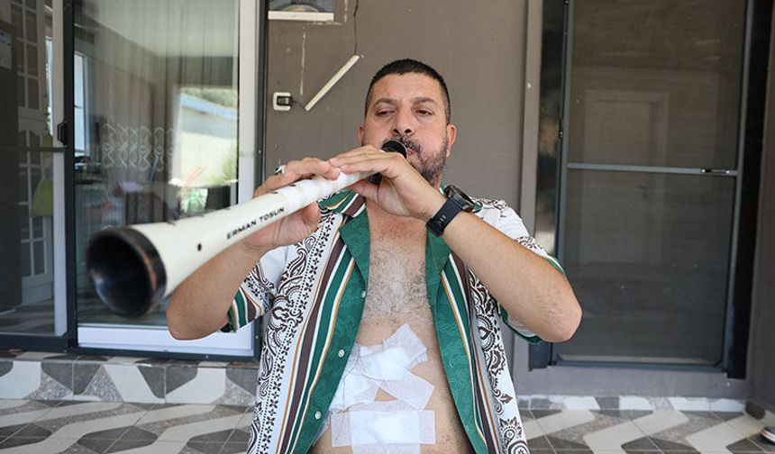 Ameliyattan 48 saat sonra zurnasını eline aldı