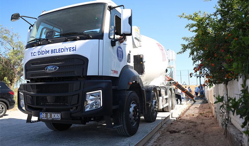 Didim Belediyesi'nin yeni beton mikseri görev başında