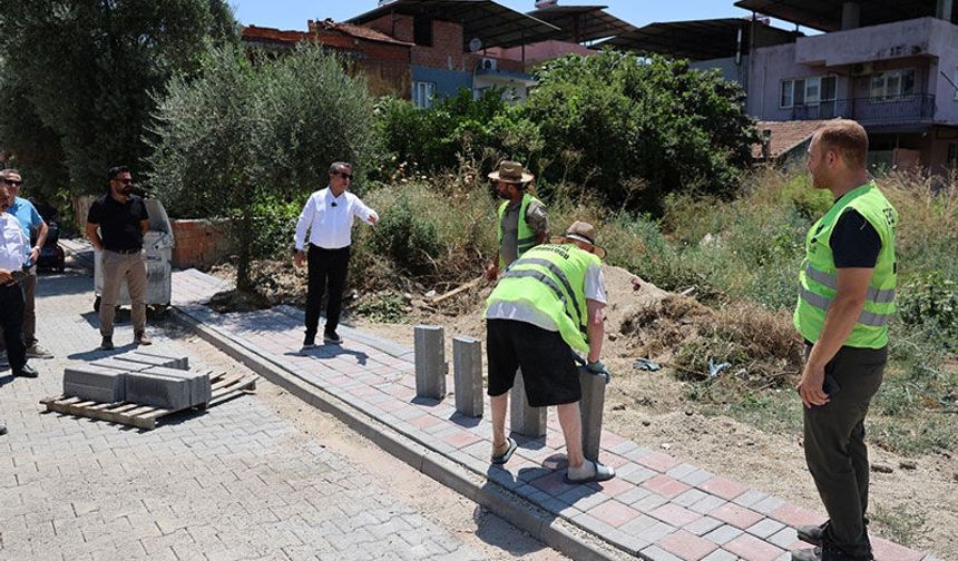 Umurlu'daki 10 bin metrekarelik yola parke taşı döşeyecek