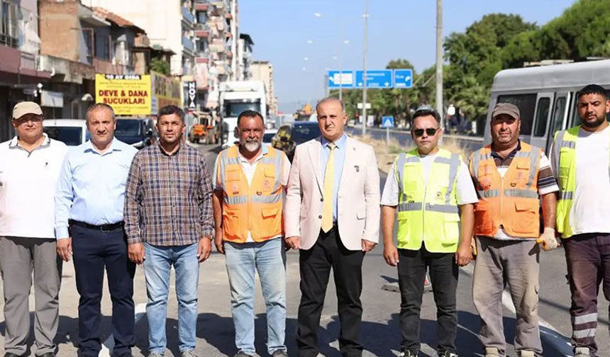 İncirliova'nın ana yolu yenilendi!