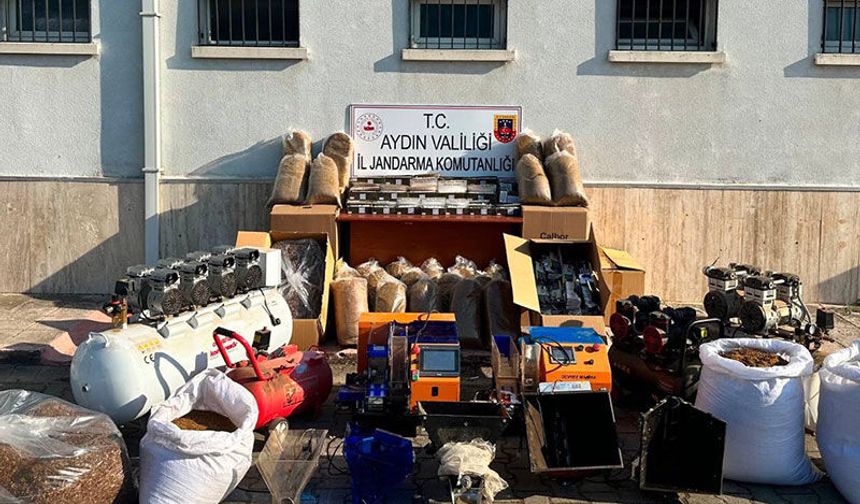 Kaçak sigara imalathanesine baskın!