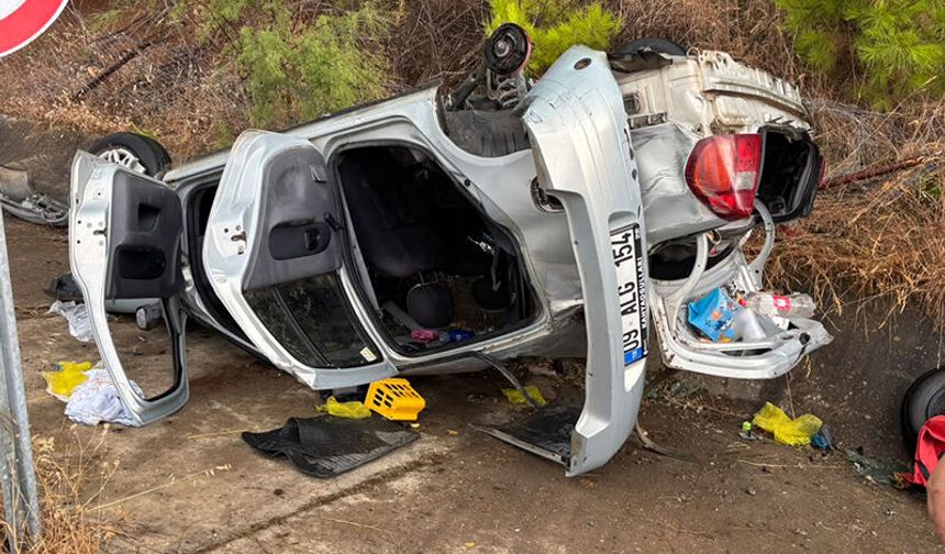 Aydın'da otomobil hurdaya döndü: 5 yaralı