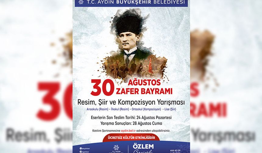 Başkan Çerçioğlu’ndan 30 Ağustos temalı ödüllü yarışma