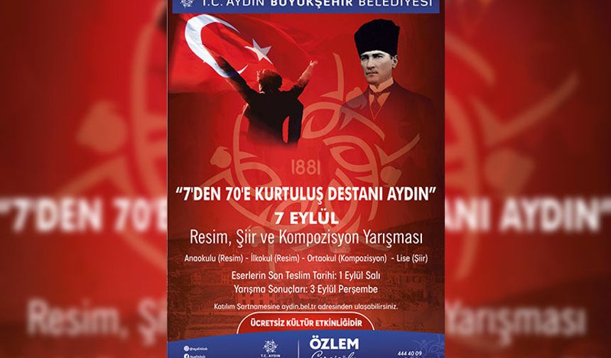 Büyükşehir’den 7 Eylül temalı ödüllü yarışma
