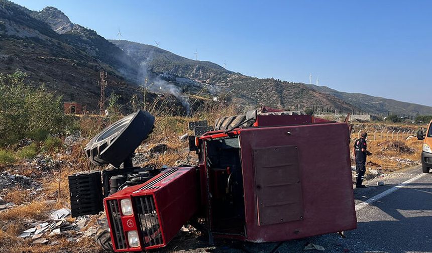 Aydın'da traktör devrildi: 1 yaralı