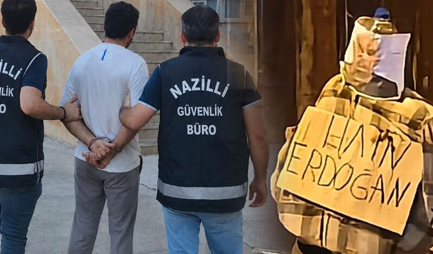 Nazilli’de üst geçide maket asan şüpheli tutuklandı