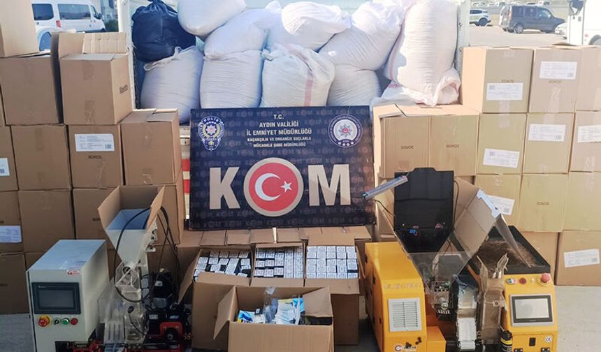 Aydın'da 5 adrese eş zamanlı kaçakçılık operasyonu